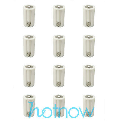 12 Pcs Parallel Adapter Battery Holder Case Box Convertor 3 Aa/lr6 To 1 D Size