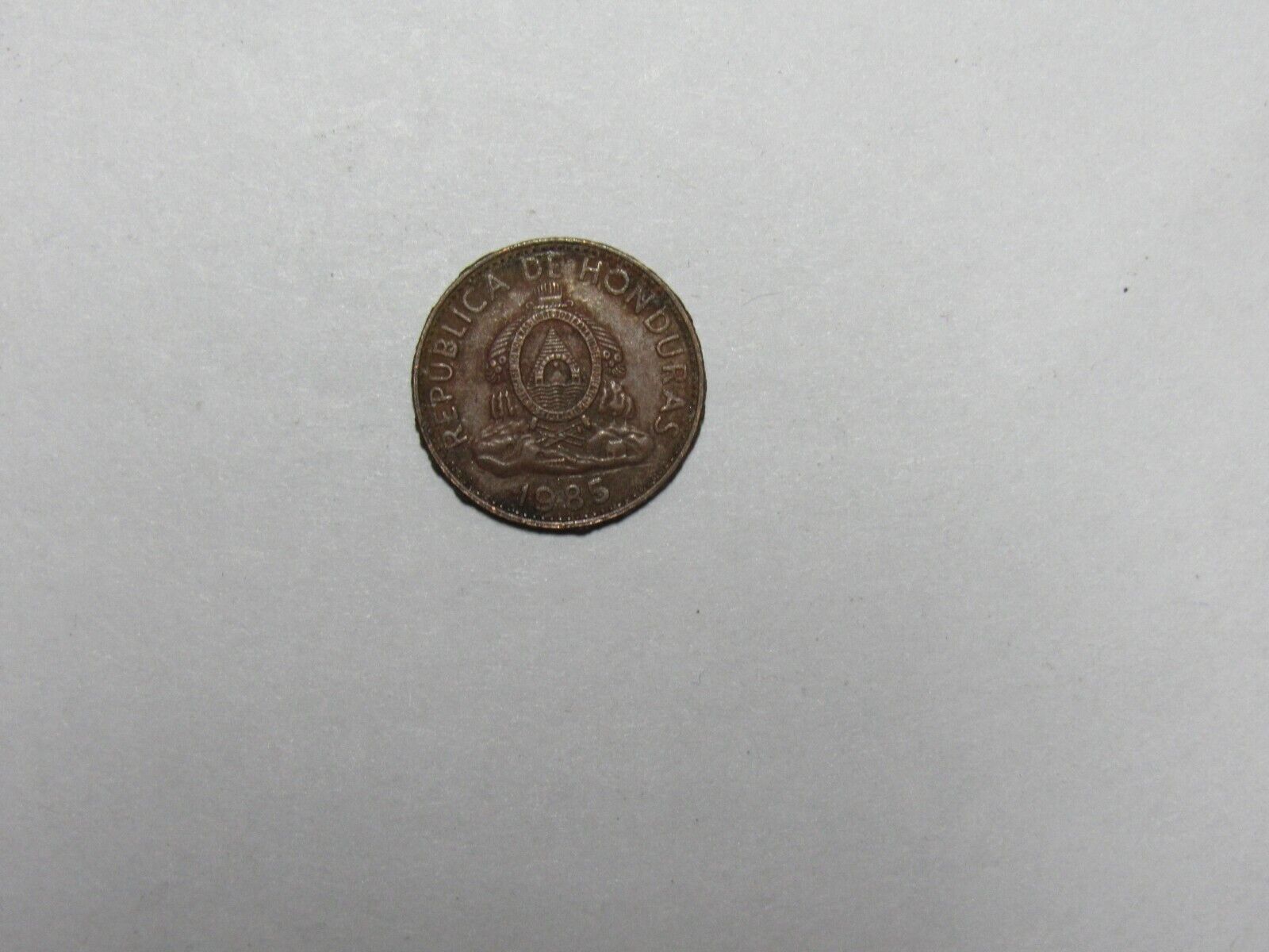 Honduras Coin - 1985 1 Centavo - Circulated, Discolored, Rim Dings
