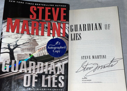 Signed Steve Martini Guardian Of Lies Hardback Book 1st Ed. Hc Dj Autographed