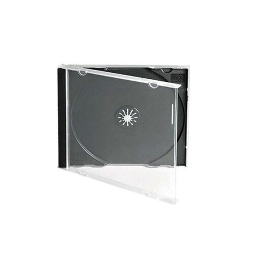 50 Cd Dvd 10.4mm Standard Single Jewel Case Box Black Removable Tray