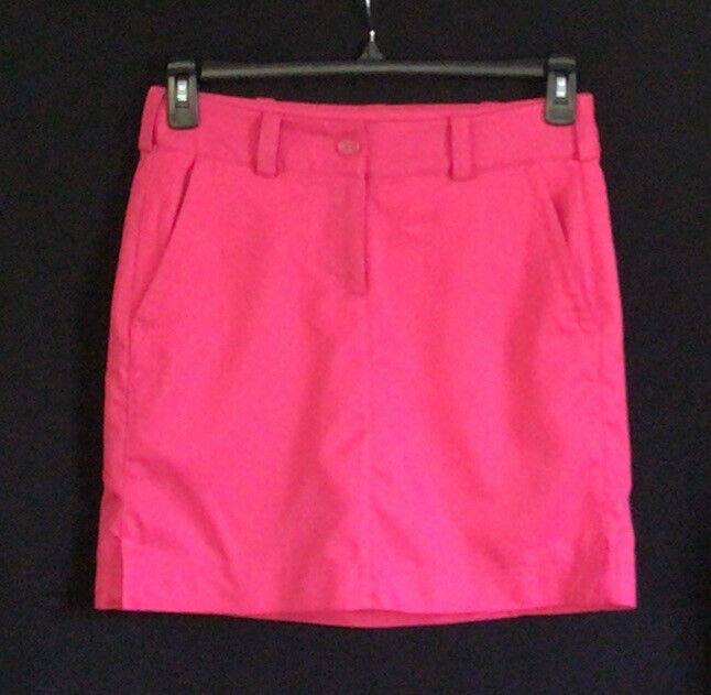 Nike Golf Womens  Performance Pink Skort Skirt Shorts 4 Pockets Sz 8