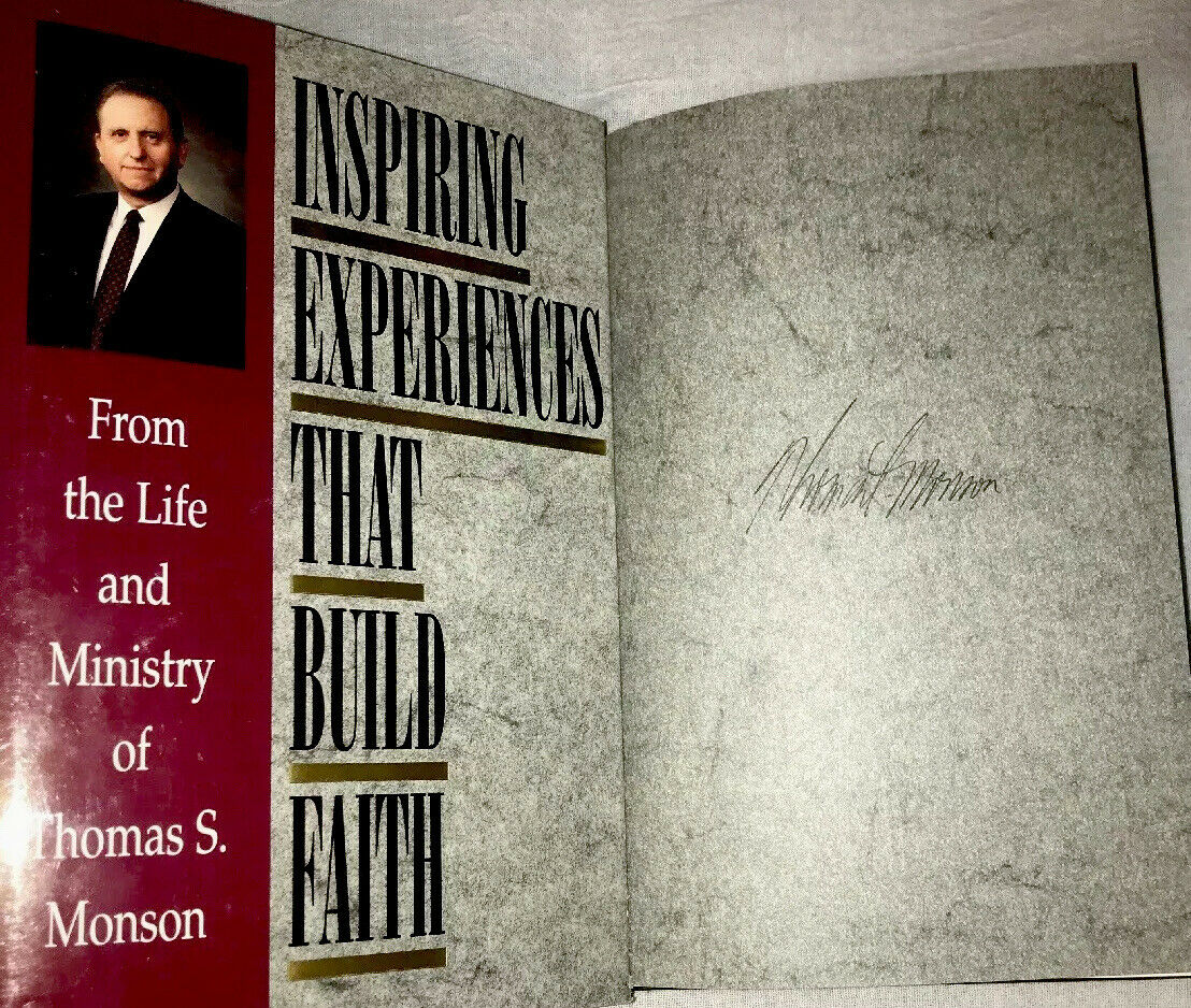 Signed Thomas S Monson Inspiring Experiences That Build Faith Book Mormon Lds Hc