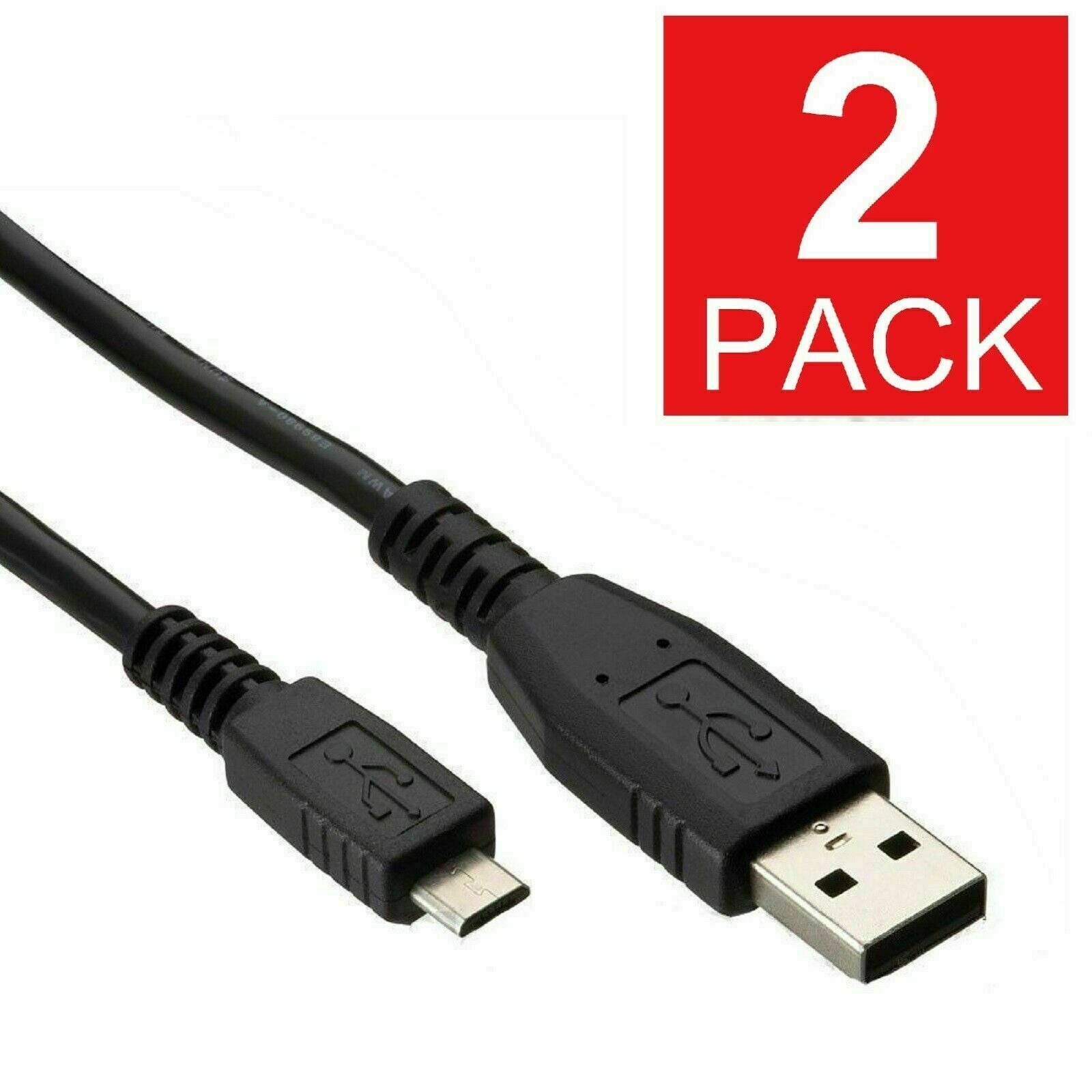 2 Pack Playstation 4 Controller Usb Charge Cable Kmd New (ps4 Charger Cord)