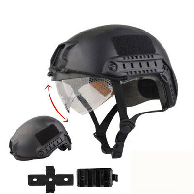 Tactical Airsoft Paintball Swat Protective Fast Helmet W/ Goggle