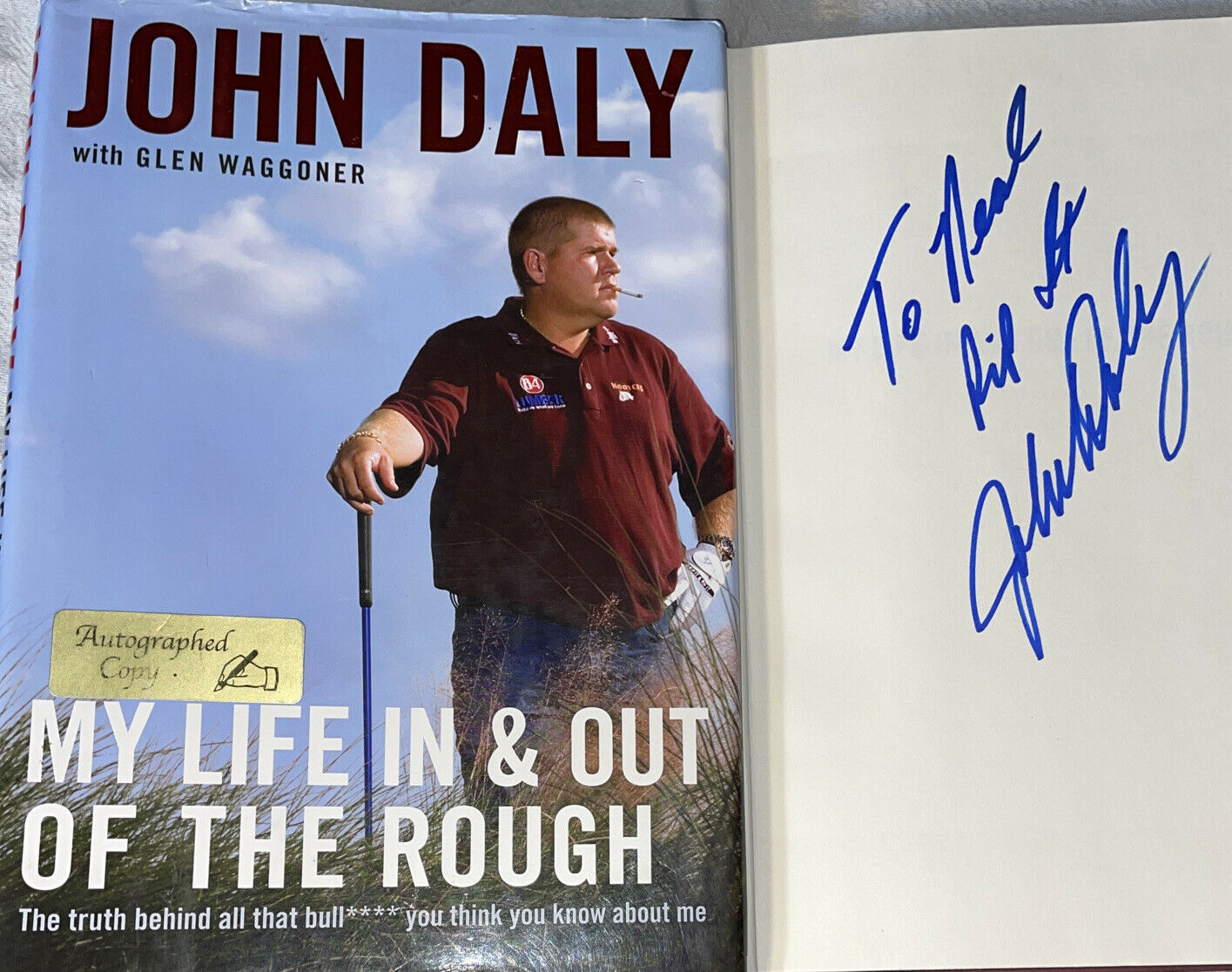 Signed John Daly My Life In & Out Of The Rough Book Hc Dj Golfing Golf Masters