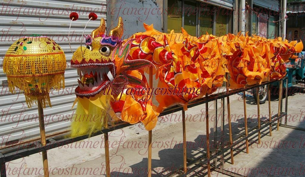 Chinese Culture Dragon Dance 7.9m Folk Festival Costume 8 Children Stage Prop