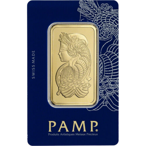 50 Gram Gold Bar - Pamp Suisse - Fortuna - 999.9 Fine In Sealed Assay
