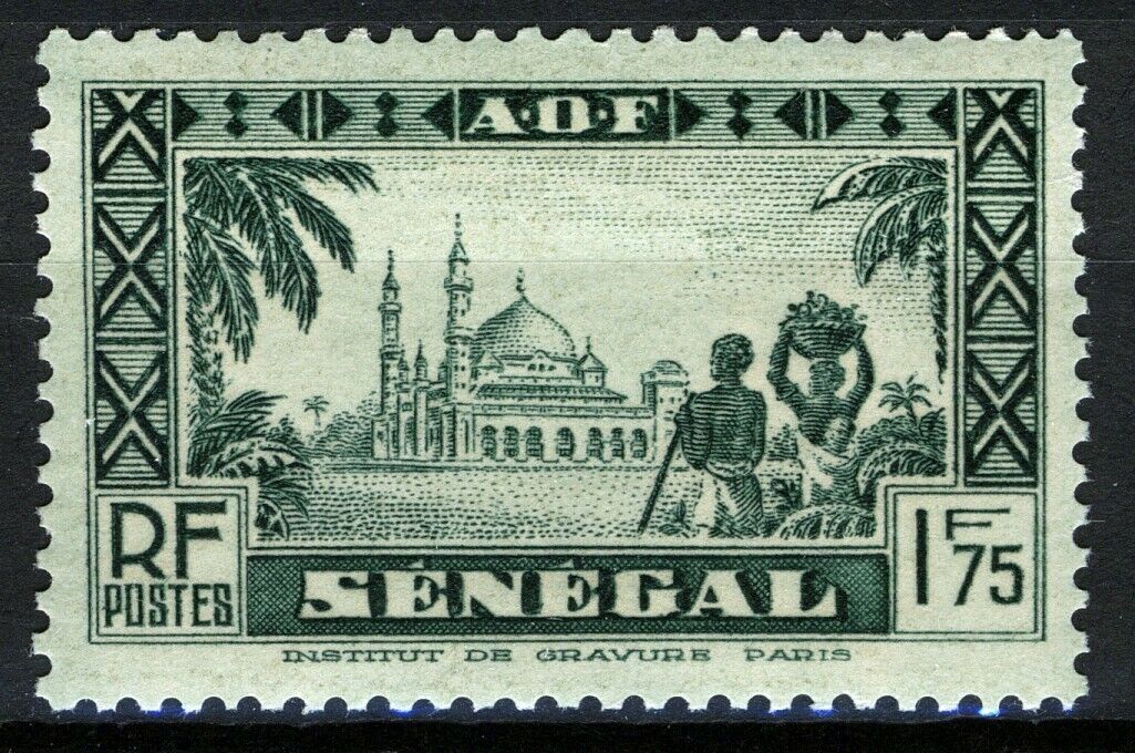 Senegal 1935, 1,75fr Djourbel Mosque Mnh, Yv 132