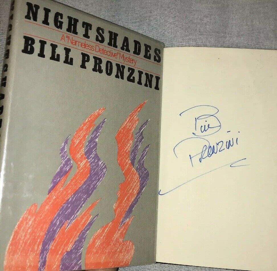 Signed X2 Bill Pronzini Autographed Book Nightshades First Edition Hard Cover Dj