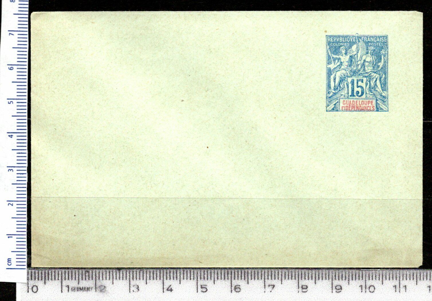 French Colonies Guadeloupe 1892, 15c Envelope, Unused Mnh, Hg B2a
