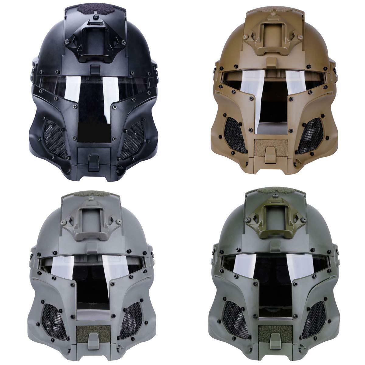 New Tactical Retro Medieval Iron Warrior Motorcycle Airsoft Helmet Mask Outdoor