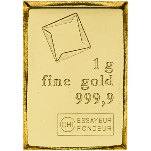 1 Gram Gold Bar Valcambi Suisse From Gold Combibar 999.9 Fine