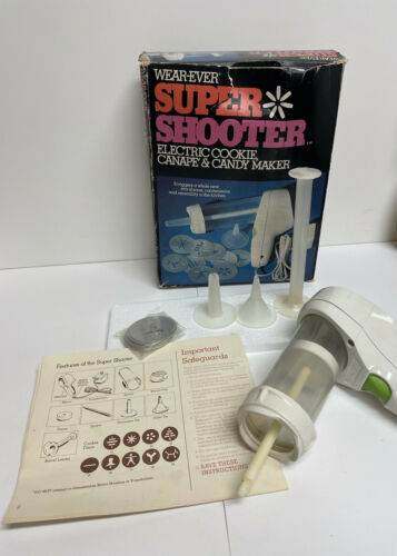 Wear-ever Super Shooter Electric Cookie Canape' & Candy Maker W/ Box Tested Nos