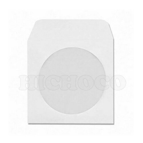 1000 White Paper Cd Dvd R Disc Sleeve W/ Window Flap Envelope Wholesale Bulk