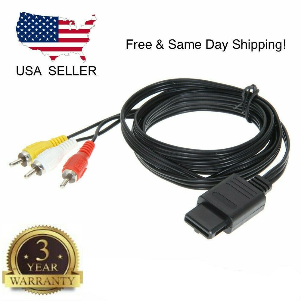 For Nintendo 64 N64 Av Audio Video A/v Cable Cord Wire