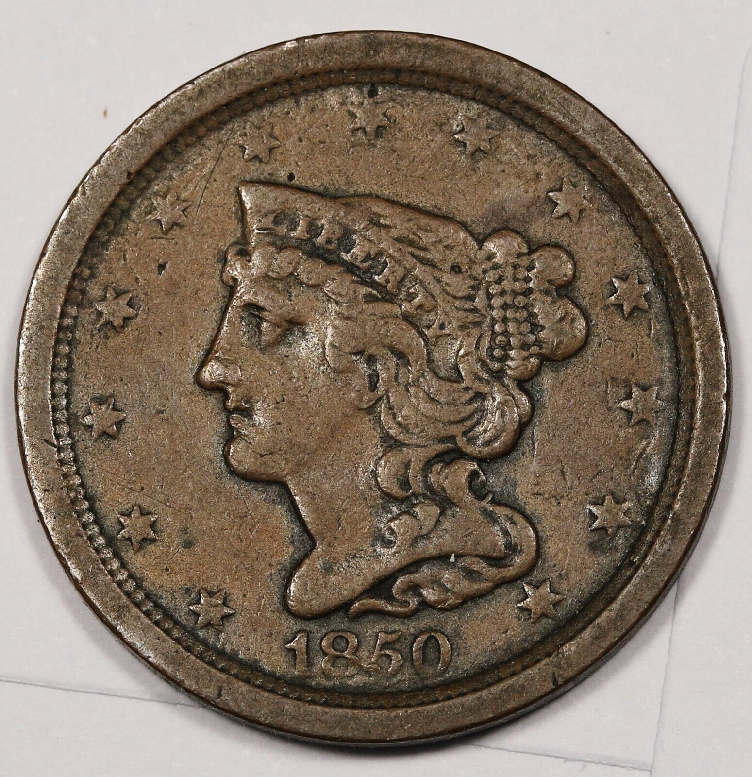 1850 Half Cent.  Xf.  175015