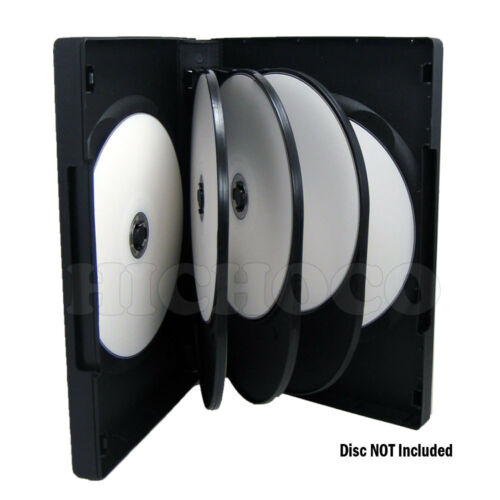20 Ct Multi 8 Disc Cd Dvd Black Case Movie Game Box 27mm
