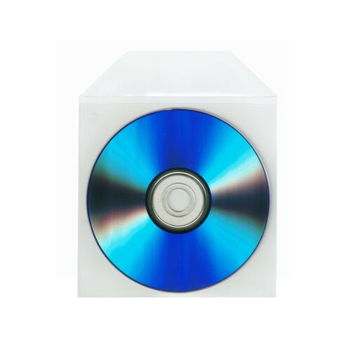 1000 Wholesale Thick Cd Dvd Cpp Clear Plastic Sleeve Bag Envelope Flap, 100 µ