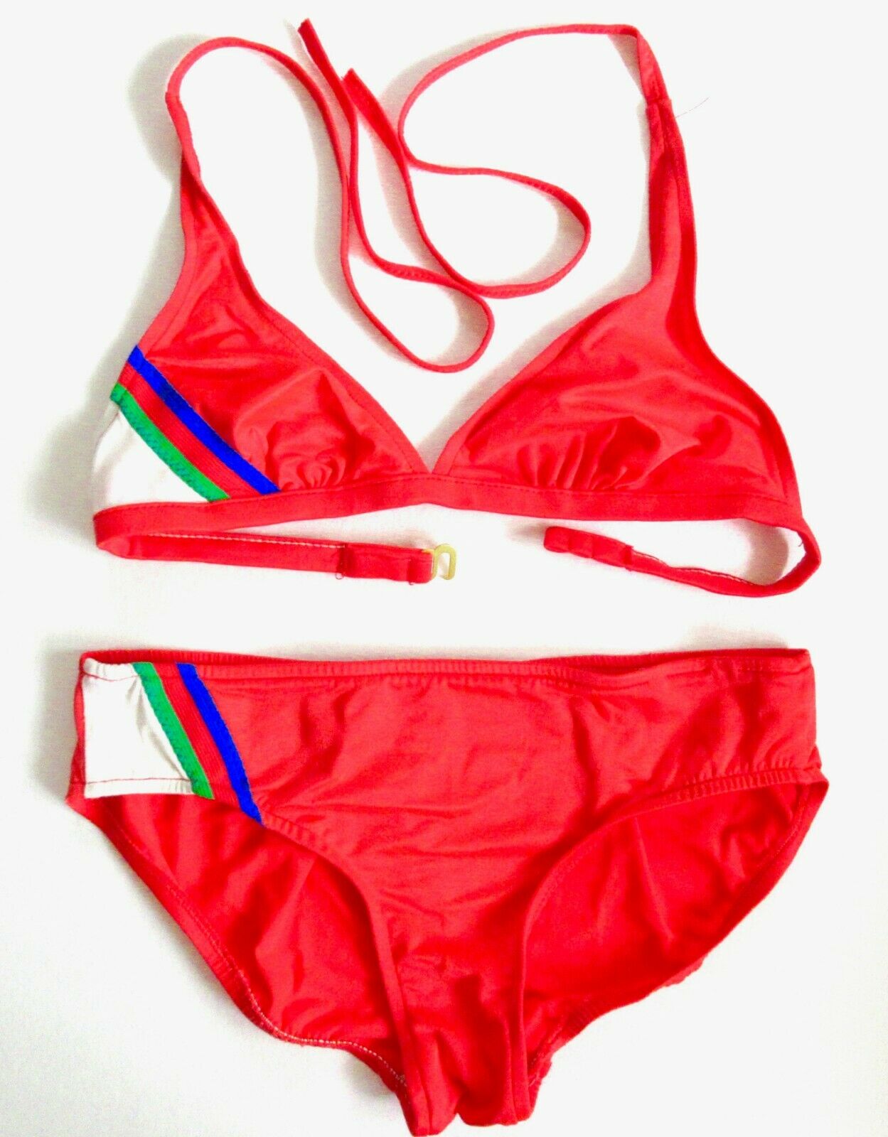 Vintage  High Tide 1980s Red Bikini Swim Suit Usa Excellent
