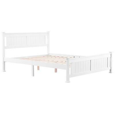 Twin/full/queen Size Wood Bed Frame Wooden Slat Support Platform W/ Headboard