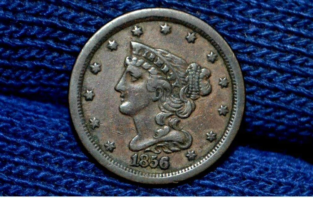 1856 Half Cent * Xf Details * Nice Brown * Free Shipping