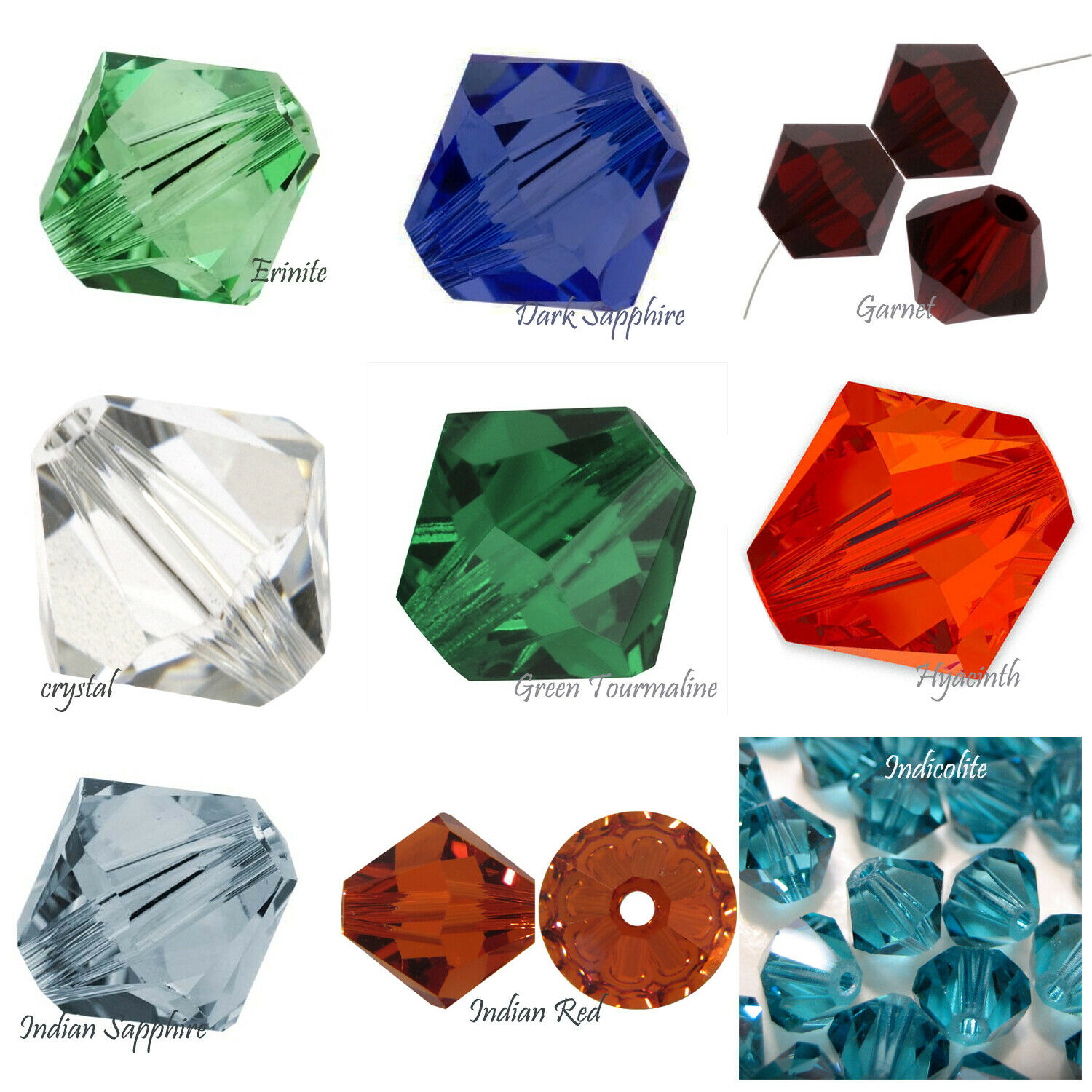 Authentic Swarovski Crystal  #5301,#5328 6mm Bicone Beads 30pcs Pick Color