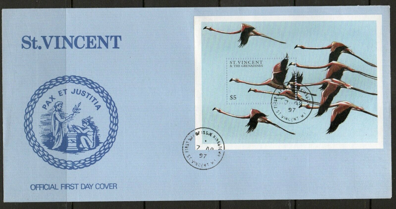 St Vincent & The Grenadines Fdc Stamps Birds