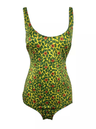 Vintage 60’s 70’s Marilyn K Of California One Piece Swimsuit Size 15/16 Floral