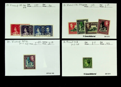 St. Vincent Kg Vi Coronation Qv 9v Mnh + Mh Stamps