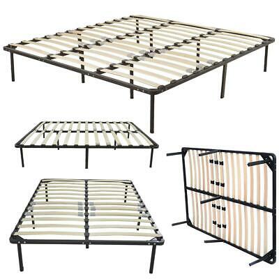 Twin To King Size Wood Slats Iron Bed Frame Platform Bedroom Mattress Foundation