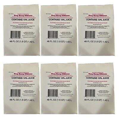Lot Of 6 Sealed Starbucks Very Berry Hibiscus Refresher Juice Base Best By 3/21