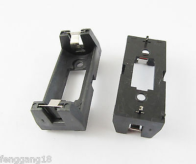 1x Cr123a Cr123 Lithium Battery Holder Box Clip Case W/ Pcb Solder Mounting Lead