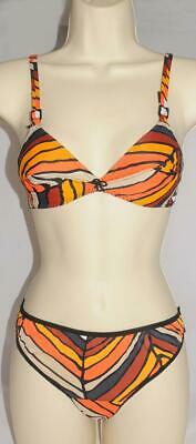 Melody - Multicolor - 2 Pc - Abstract Design Nylon Stretchy Bikini Swimsuit Sz S