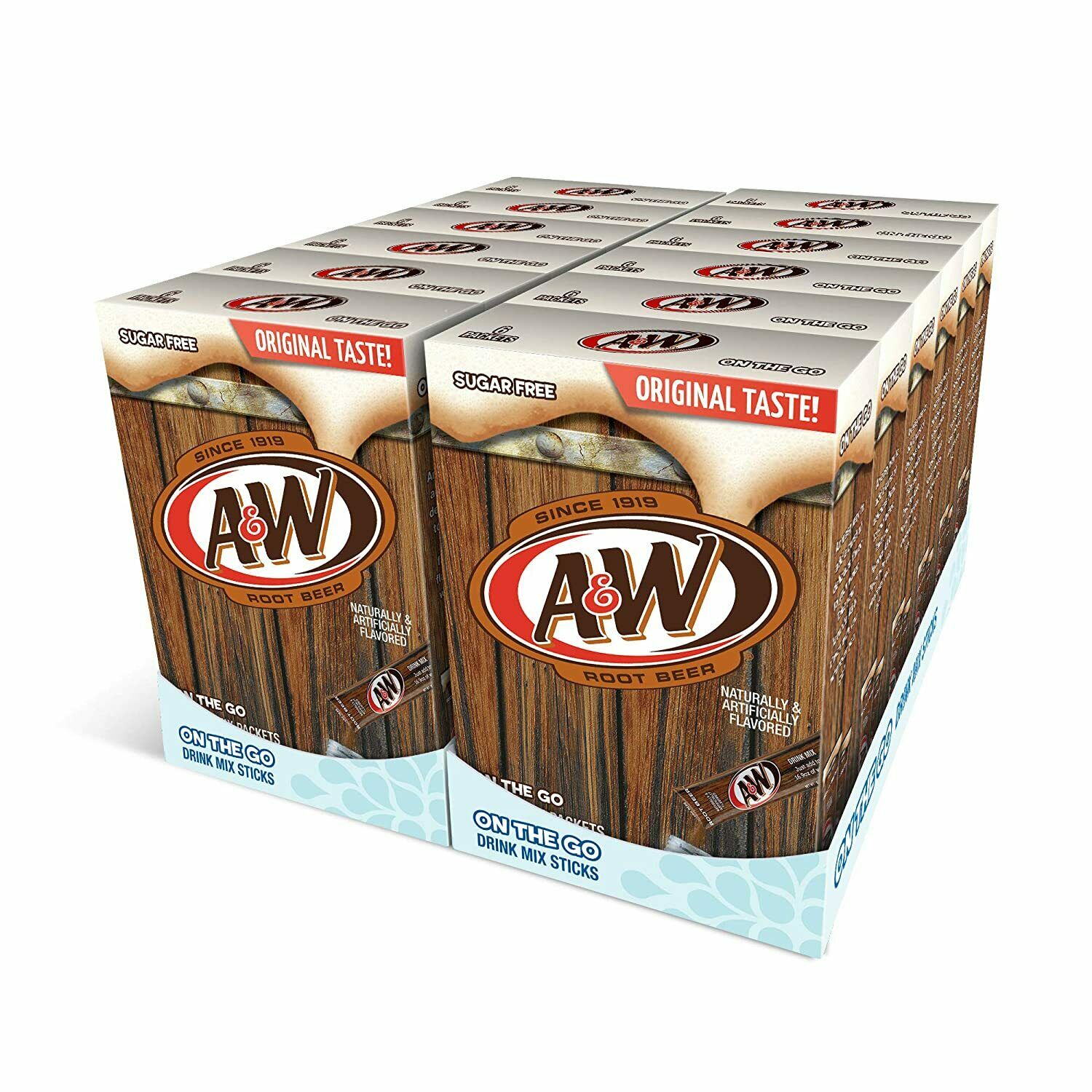 72 Packets A&w Root Beer Powder Drink Mix (12 Boxes With 6 Per Box) New