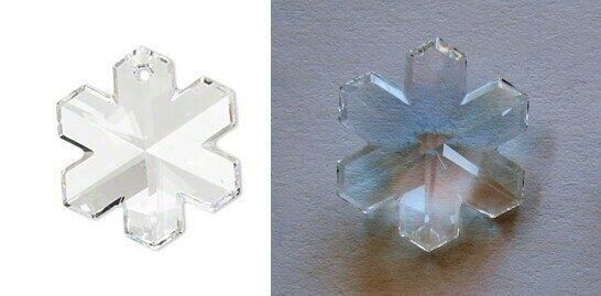 1 Single  Swarovski Crystal Snowflake Pendants 20mm Prism ~ Bead