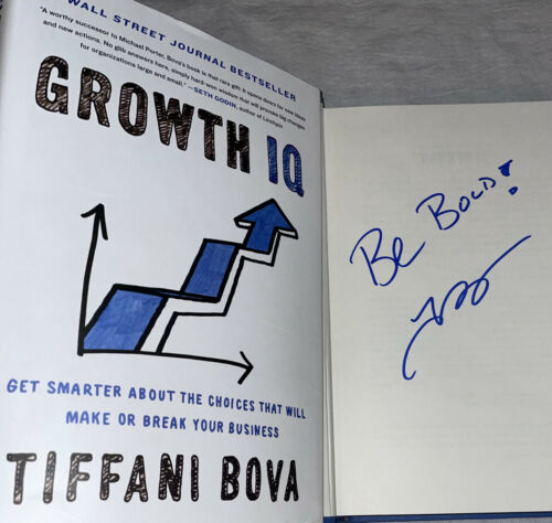 Signed Growth Iq Book Tiffani Bova Autographed Hardcover Hc Dj Free Shipping