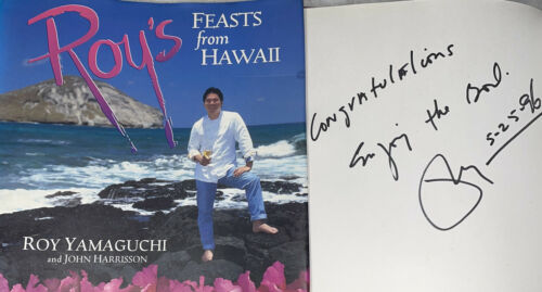Signed Roy's Feasts From Hawaii Book Roy Yamaguchi Chef Island Cooking Aloha