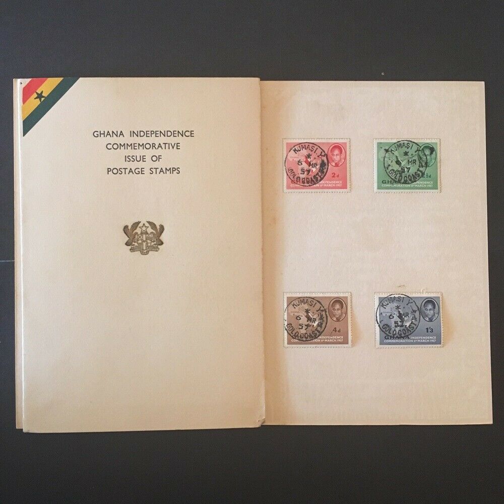 Ghana 1957 Independence F,d,c, Folder Franked Gold Coast
