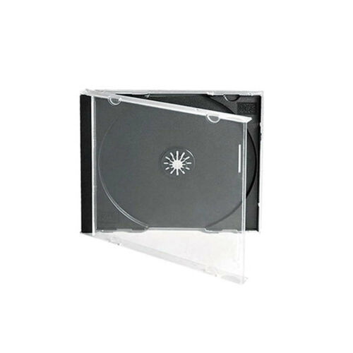 100 Cd Dvd 10.4mm Standard Single Jewel Case Box Black Removable Tray
