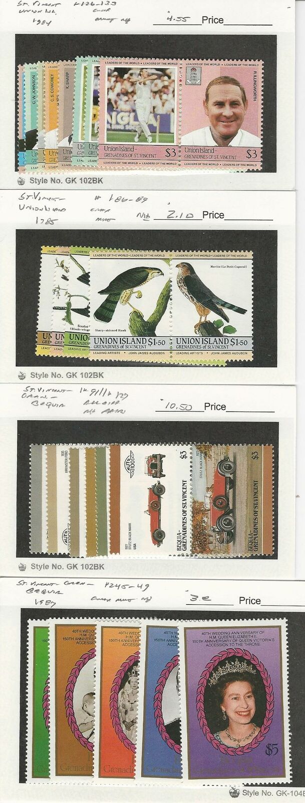 St. Vincent Grenadines, Postage Stamp, #union, Bequia Mint Nh, 1984-87, Jfz