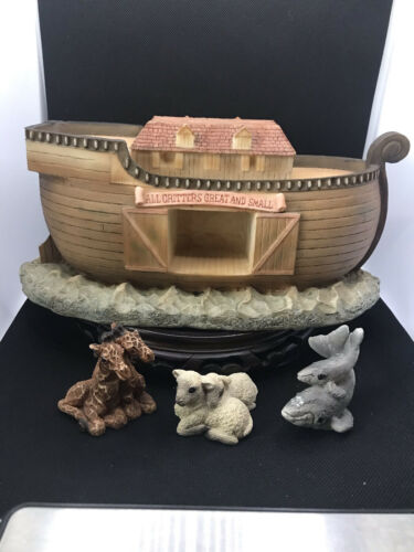 Noah's Ark Figure Childrens Garden Of Critters Nursery Decor Heavy Piece