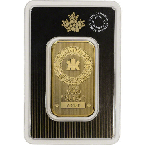 1 Oz. Gold Bar - Royal Canadian Mint (rcm) - .9999 Fine In Assay