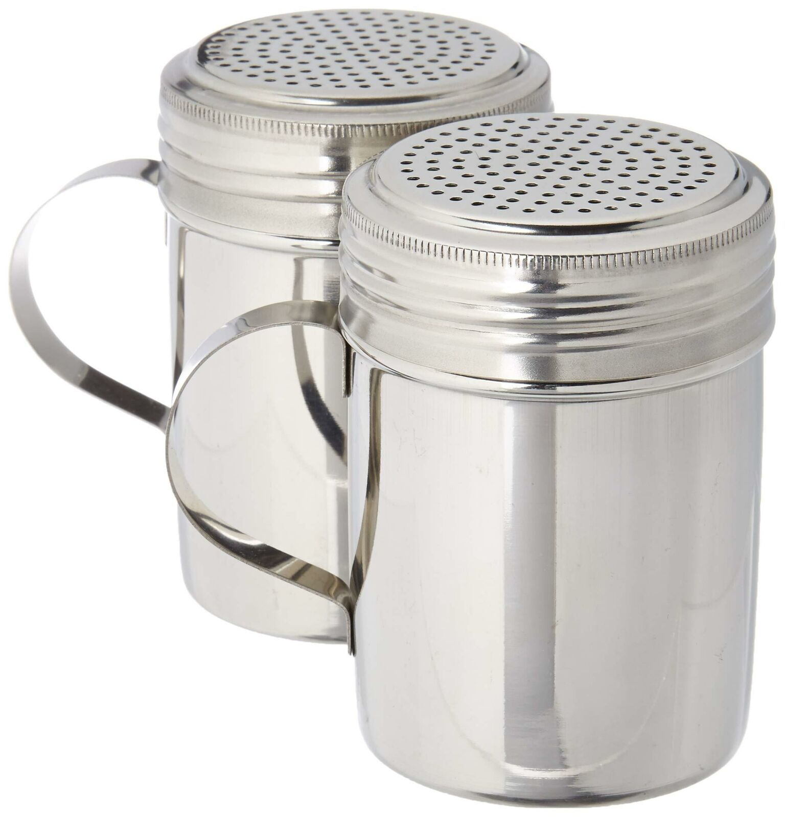 Stainless Steel Versatile Dredge Shaker Great Salt Pepper Sugar Shaker Set Of 2
