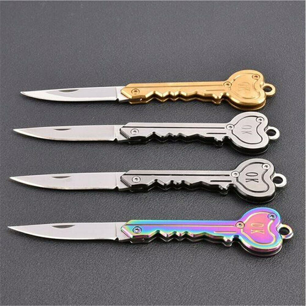 Mini Key Fold Knife Letter Camp Outdoor Keychain Cutting Portable Diy Hand Tools