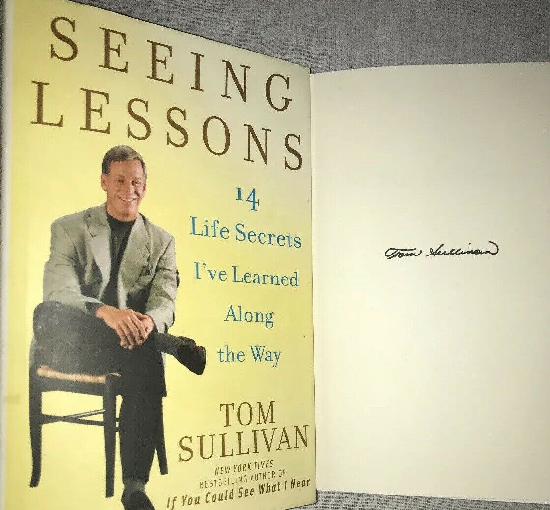 Signed Tom Sullivan Autographed Book With Cd Seeing Lessons Hc Dj Free Sh