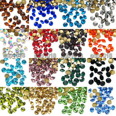 Wholesale Lot Top Quality Crystal Rhinestones 1440pcs Pointed Foiled Back