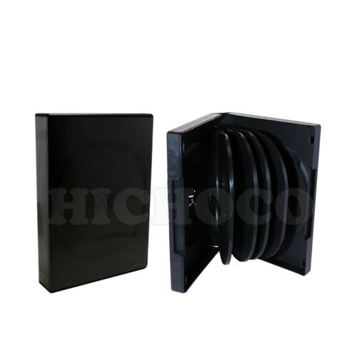 10 Ct Multi 10 Disc Cd Dvd Black Case With Outter Sleeve Movie Game Box 33mm