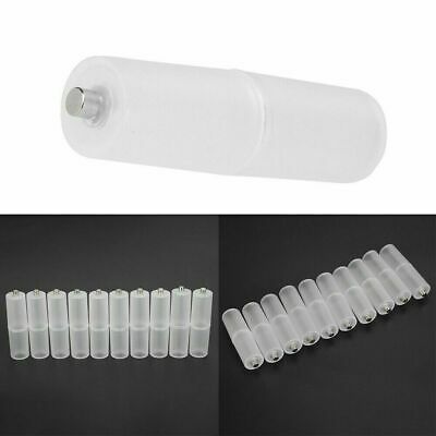 10pcs Aaa To Aa Size Cell Battery Converter Adapter Batteries Holder Case Switch