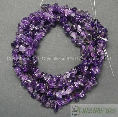 Natural Amethyst Gemstone 5-8mm Chip Nugget Spacer Loose Beads 35" Jewelry Craft