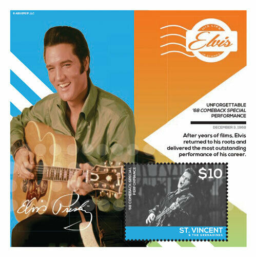 St. Vincent 2014 - Elvis Presley, Comeback Special Show - Souvenir Sheet - Mnh